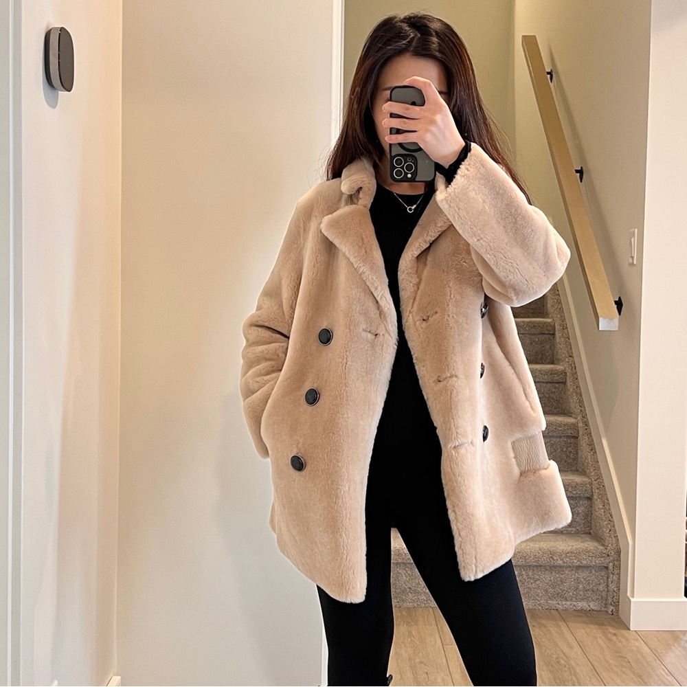 100% genuine lamb shearling jacket premium quality